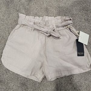 Rachel Roy Women's High Waist Cream Shorts